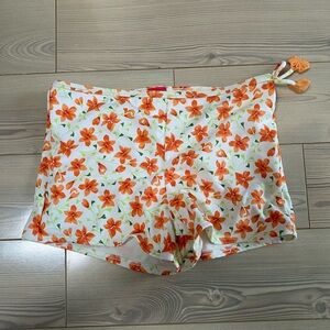 Vintage Gymboree Girls Floral Printed Swim Shorts 8